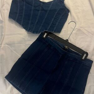 Thrill Jeans Denim Two-Piece Set